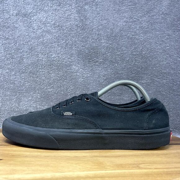 Vans Authentic Pro Triple Black Canvas Skate Shoes Sneakers Men's Size 10 - Picture 3 of 9